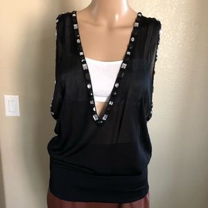 Moda International black with rhinestones